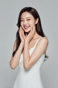 美容と健康を表現する女性モデルの写真