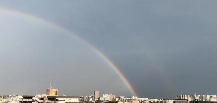 虹 虹,レインボー,ダブルの写真素材