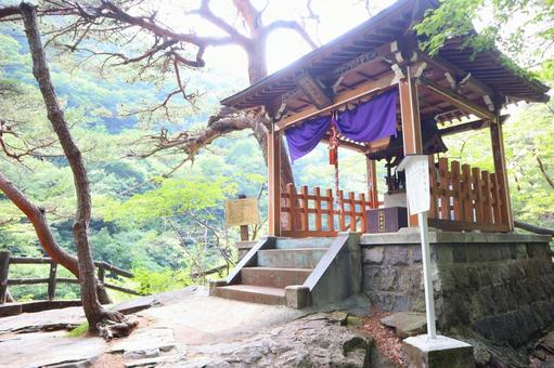 龍王峡、後光のさす五龍王神社 龍王峡,神社,栃木の写真素材