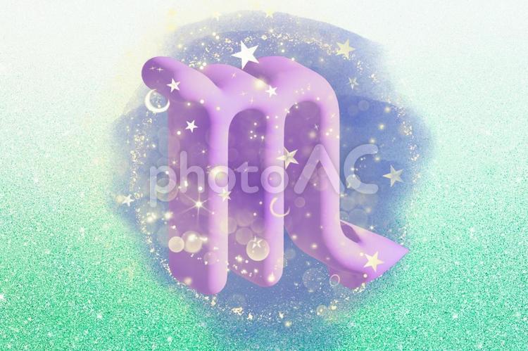 星座マーク　蠍座 蠍座,星座マーク,星座記号の写真素材