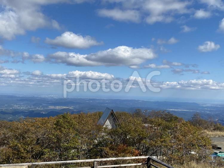 蔵王からの風景 山,蔵王,自然の写真素材
