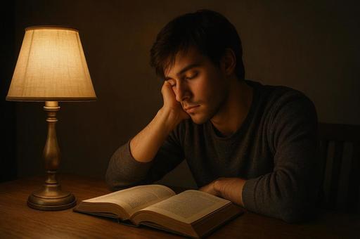 眠気に負けた読書時間 眠気に負けた読書時間の写真