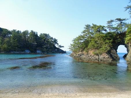 若狭高浜 明鏡洞 若狭高浜 明鏡洞 明鏡洞,海食洞,名勝の写真素材