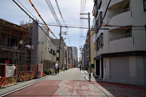 都心住宅街の町角風景 住宅街,都心,隘路の写真素材