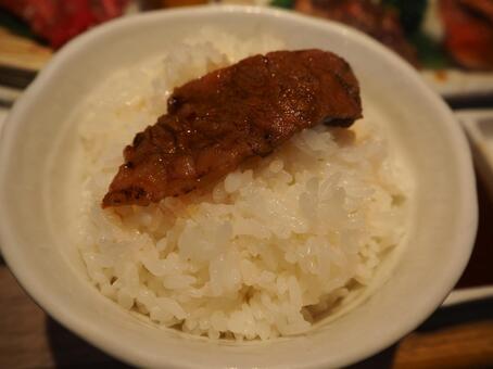 on the rice 焼肉,美味しい,食べ物の写真素材