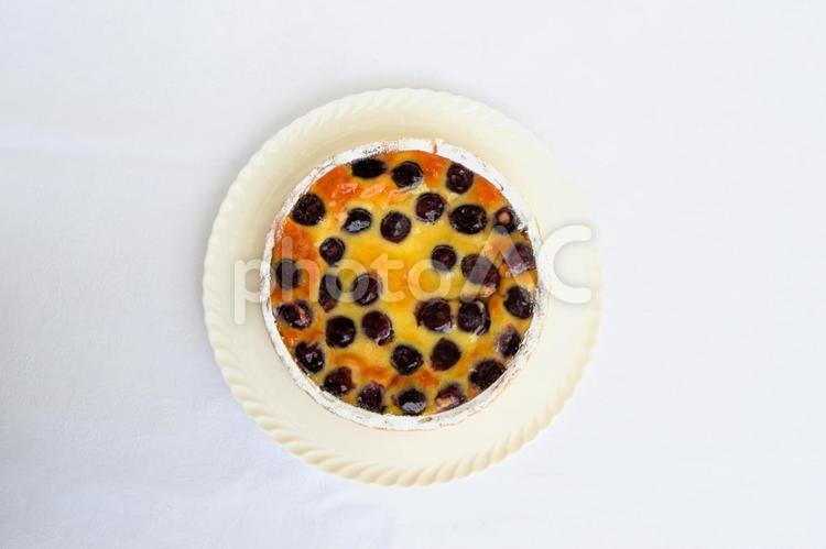 チェリーのクラフティ③ クラフティ,洋菓子,タルトの写真素材