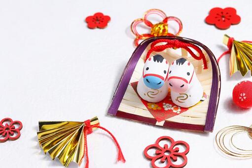 お正月や年賀状のイメージ素材(午年) 年賀状,お正月,午年の写真素材