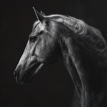 馬の横顔 馬の横顔の写真