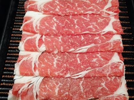 牛肉のスライス 牛肉のスライスの写真