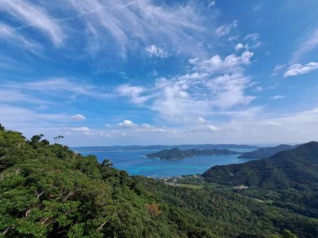 龍郷湾を望む 龍郷湾,望む,奄美自然観察の森の写真素材