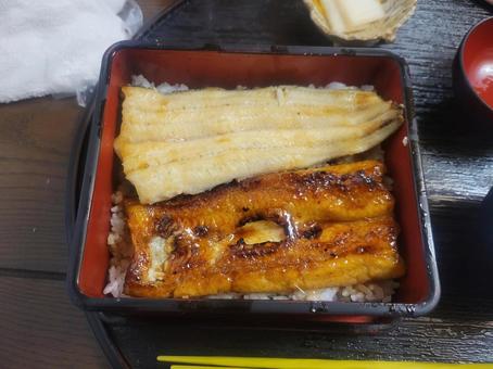 蒲焼きと白焼き 蒲焼きと白焼き うな重,うなぎ,蒲焼きの写真素材