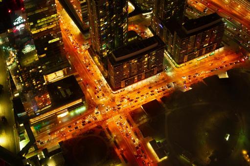 City roads shining at night, JPG