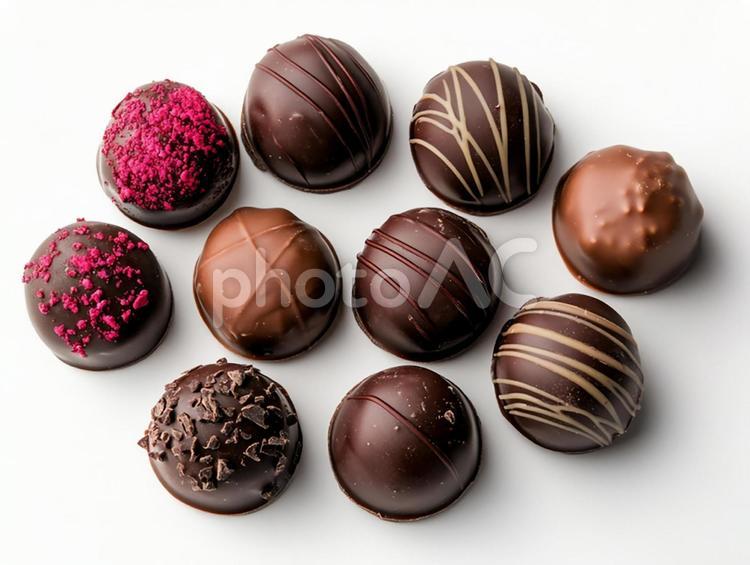 チョコ　バレンタインデー 生チョコレート,生チョコ,チョコレートの写真素材