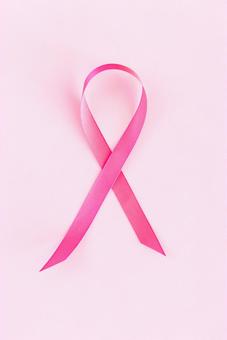 ピンクリボン（ピンク背景） ピンクリボン,乳がん,啓発の写真素材