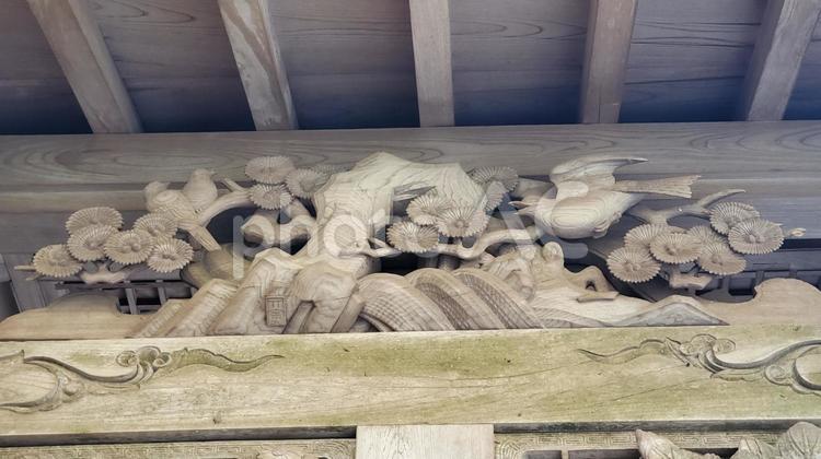 柞原八幡宮　日暮門　彫刻 柞原八幡宮,日暮門,彫刻の写真素材