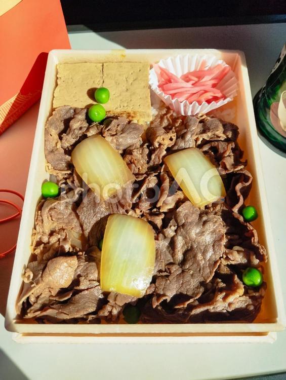 伝統の味牛すき弁当 駅弁,今半,浅草の写真素材