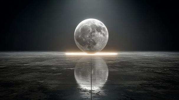 黒い背景に映える、神秘的な月の姿 黒い背景に映える、神秘的な月の姿の写真