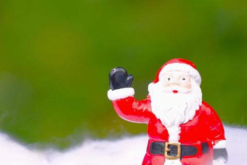 サンタ（グリーンバック） クリスマス,サンタクロース,綿の写真素材