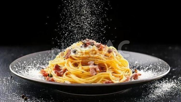 カルボナーラ 食べ物,パスタ,スパゲティの写真素材