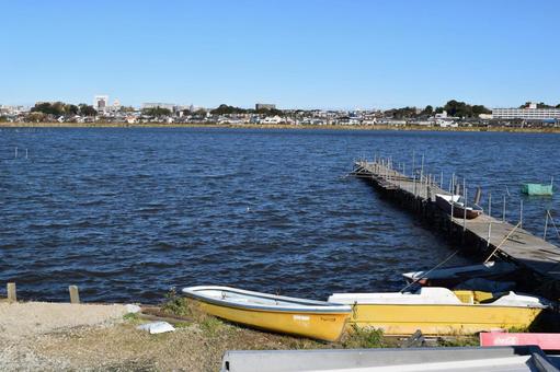 手賀沼 利根川水系 手賀沼,利根川水系,利根川水系の湖沼の写真素材