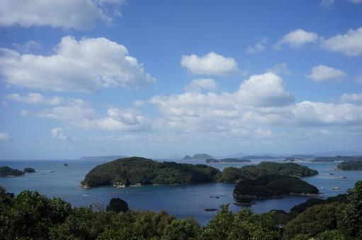九十九島の美しい眺め 九十九島の美しい眺め 九十九島,長崎,島の写真素材
