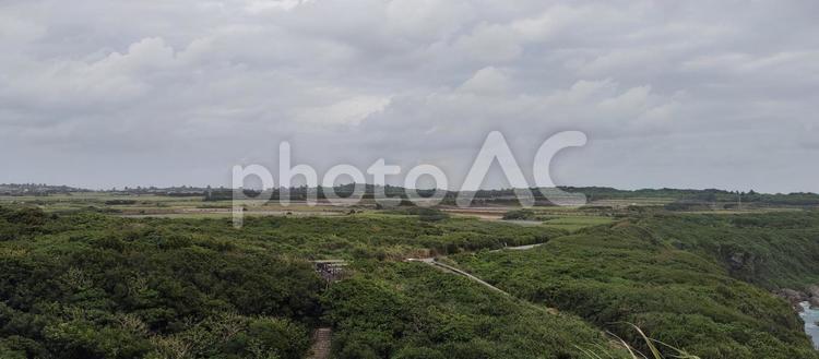 ムイガーの展望台からみた宮古島 宮古島,沖縄,ムイガーの写真素材