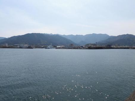 尾鷲港の風景 尾鷲港,三重県,釣りの写真素材
