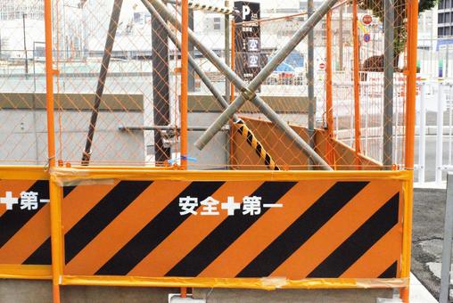 工事現場フェンス 工事現場フェンス フェンス,バリケード,作業区域の写真素材
