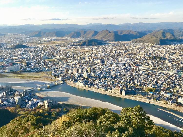 金華山からの眺め　その３ 地平線,自然,夕暮れの写真素材