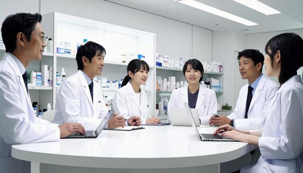 薬剤師がカンファレンスを行っている様子 薬剤師がカンファレンスを行っている様子の写真