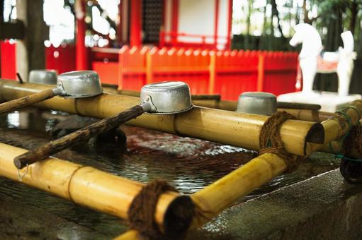 Photo, a shrine, shimizu, water, 