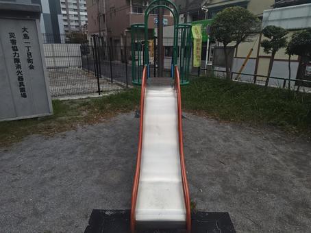 滑り台 すべり台,黎明児童遊園,江東区の写真素材