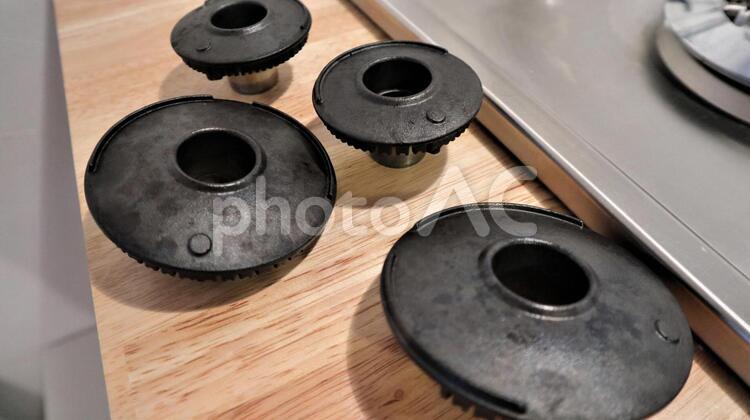 五徳・ごとくの部品・4口コンロ・四口コンロ 五徳,全面五徳,ガスコンロの写真素材