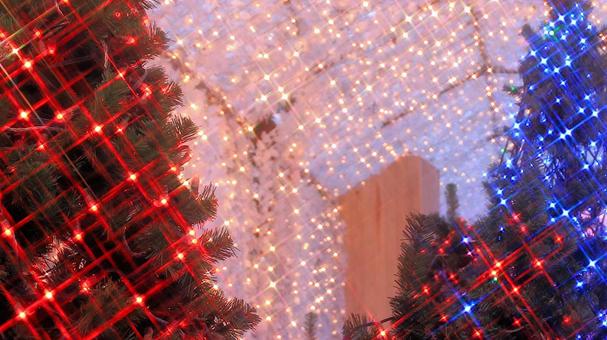 御殿場高原時之栖のイルミネーション イルミネーション,夜景,ライトアップの写真素材