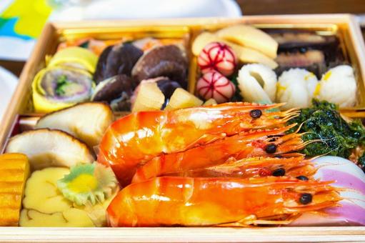 おせち料理 おせち,海老,重箱の写真素材