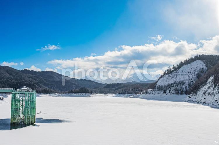 北海道　大雪ダムの冬 北海道,hokkaido,道東の写真素材