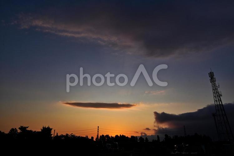 夕焼け 2025/6/27 夕焼け,夕暮れ,夕方の写真素材
