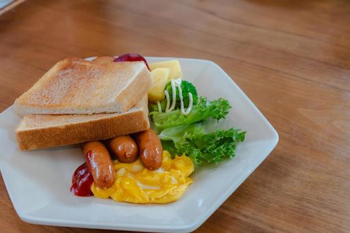 洋風朝食セット 洋風朝食セット 朝食,洋風朝食,トーストの写真素材