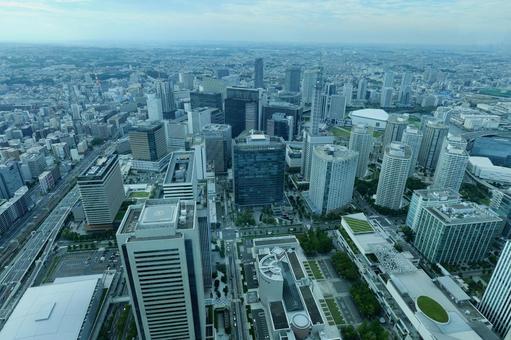 横浜, 展望台からのみなとみらいの町並み 横浜, 展望台からのみなとみらいの町並みの写真