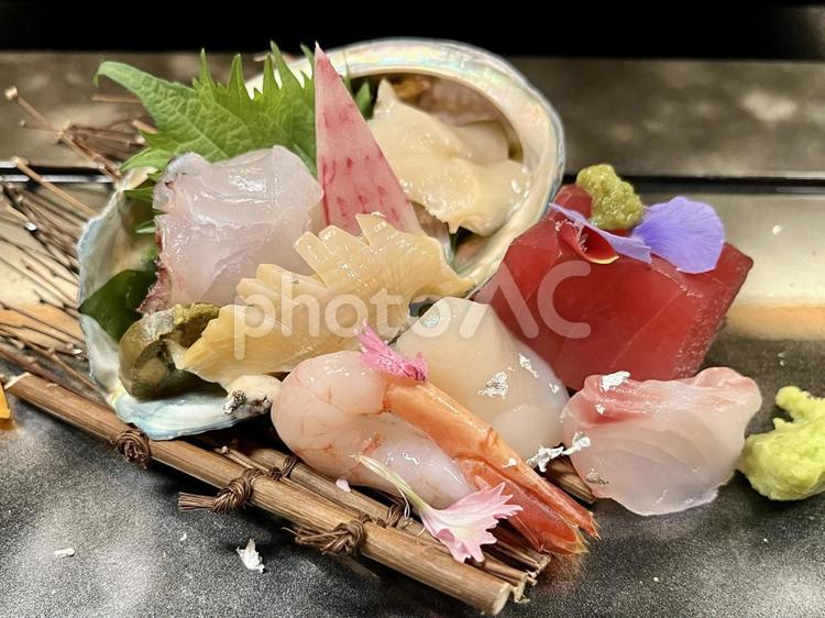 刺身盛り合わせ 刺身,お造り,魚の写真素材