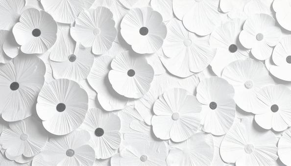 白い花のクラフトアート 白い花のクラフトアートの写真