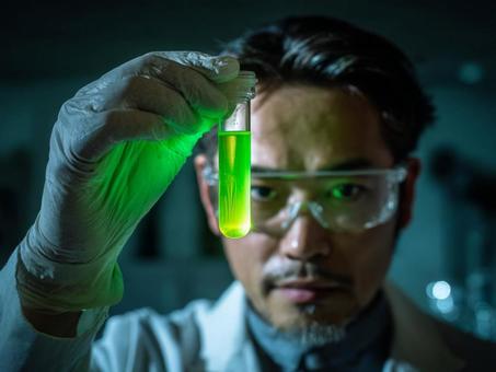 怪しい薬を開発した男性 怪しい薬を開発した男性の写真