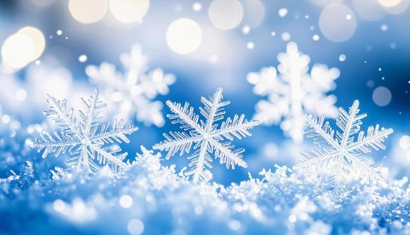 雪の結晶の写真