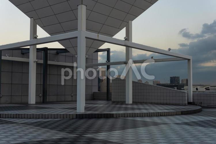 晴海埠頭　夕景 ライトアップ,晴海埠頭,夕方の写真素材