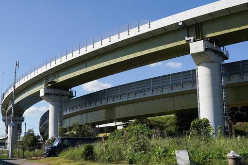 久喜白岡ジャンクション 久喜白岡ジャンクション 東北自動車道,東北道,圏央道の写真素材