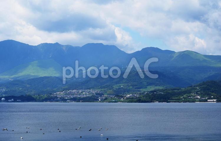 大分県日出町からの別府湾 大分,大分県,日出の写真素材