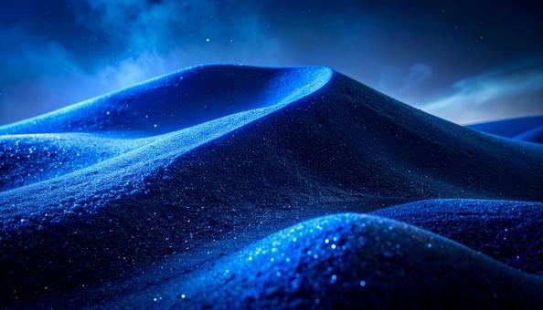 蒼く輝く砂丘の幻想風景 蒼く輝く砂丘の幻想風景の写真