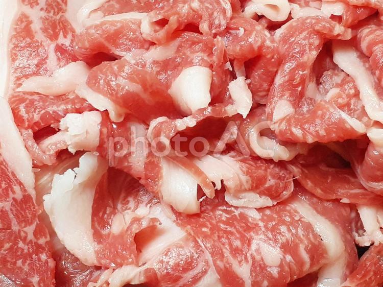 国産牛　切り落とし　 国産牛,牛,ビーフの写真素材