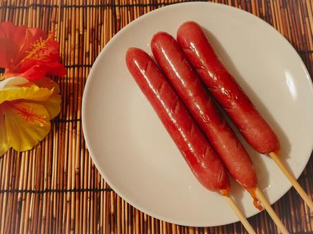 夏フランクフルト 夏フランクフルト フランクフルト,ソーセージ,屋台の写真素材