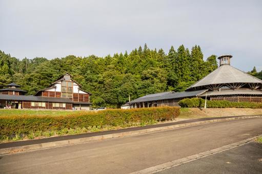 ふるさと陶芸館の風景⑶ ふるさと陶芸館の風景⑶ 建物,木造,特徴的の写真素材